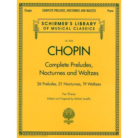 Chopin Complete Preludes Nocturnes And Waltzes For Piano CHOPIN FREDERIC