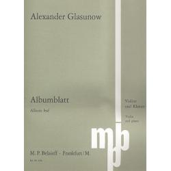 Album Leaf GLAZOUNOV ALEXANDER