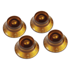 GIBSON PRHK-030 LOT DE 4 BOUTONS TOP HAT VINTAGE AMBER