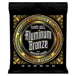 ERNIE BALL 2566 - ALUMINIUM BRONZE MEDIUM LIGHT 12-54