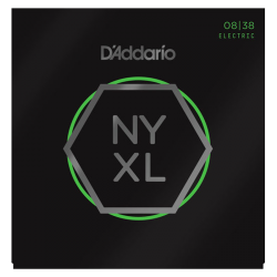D'Addario - Jeu de cordes pour guitare électrique NYXL0838 tirant Extra Super Light 08-38